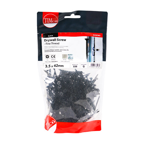 TIMCO Drywall Fine Thread Bugle Head Black Screws