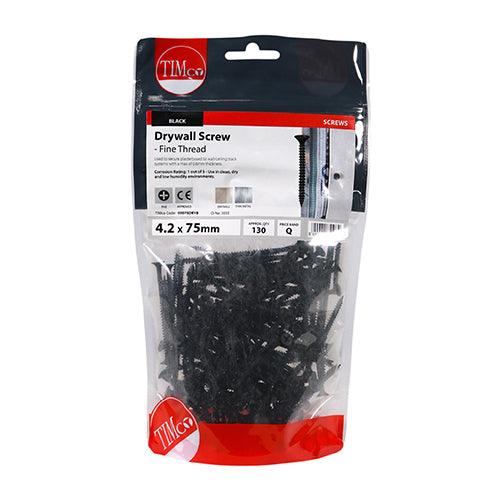 TIMCO Drywall Fine Thread Bugle Head Black Screws - 0