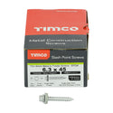 TIMCO Slash Point Sheet Metal to Timber Screws Exterior Silver with EPDM Washer