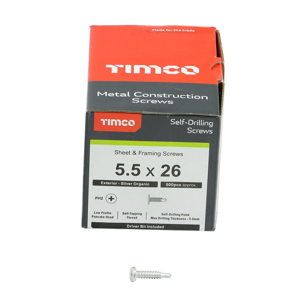 TIMCO Self-Drilling Metal Framing Low Profile Pancake Head Exterior Silver Screws