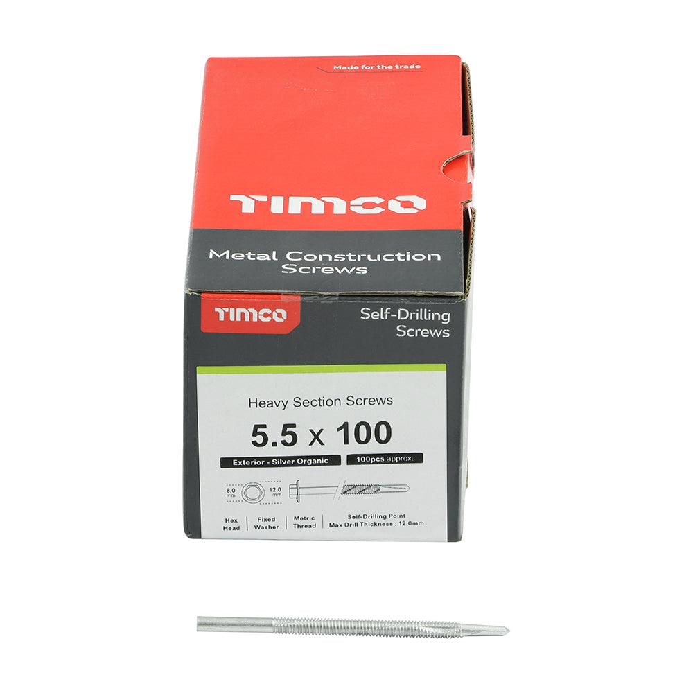 TIMCO Self-Drilling Heavy Section Screws Exterior Silver with EPDM Washer