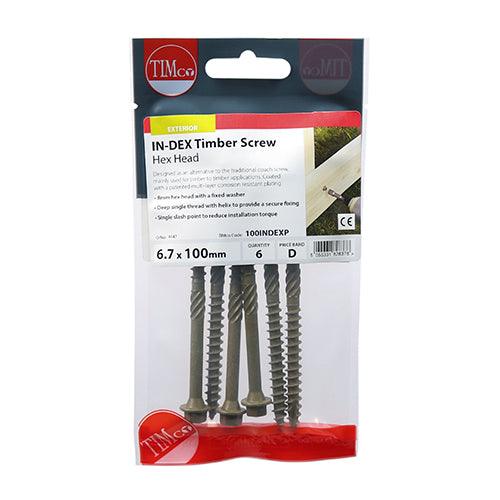 TIMCO Timber Screws Hex Flange Head Exterior Green