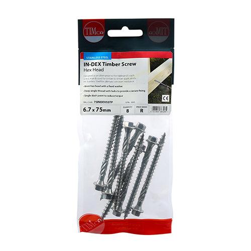 TIMCO Timber Screws Hex Flange Head A4 Stainless Steel - 0