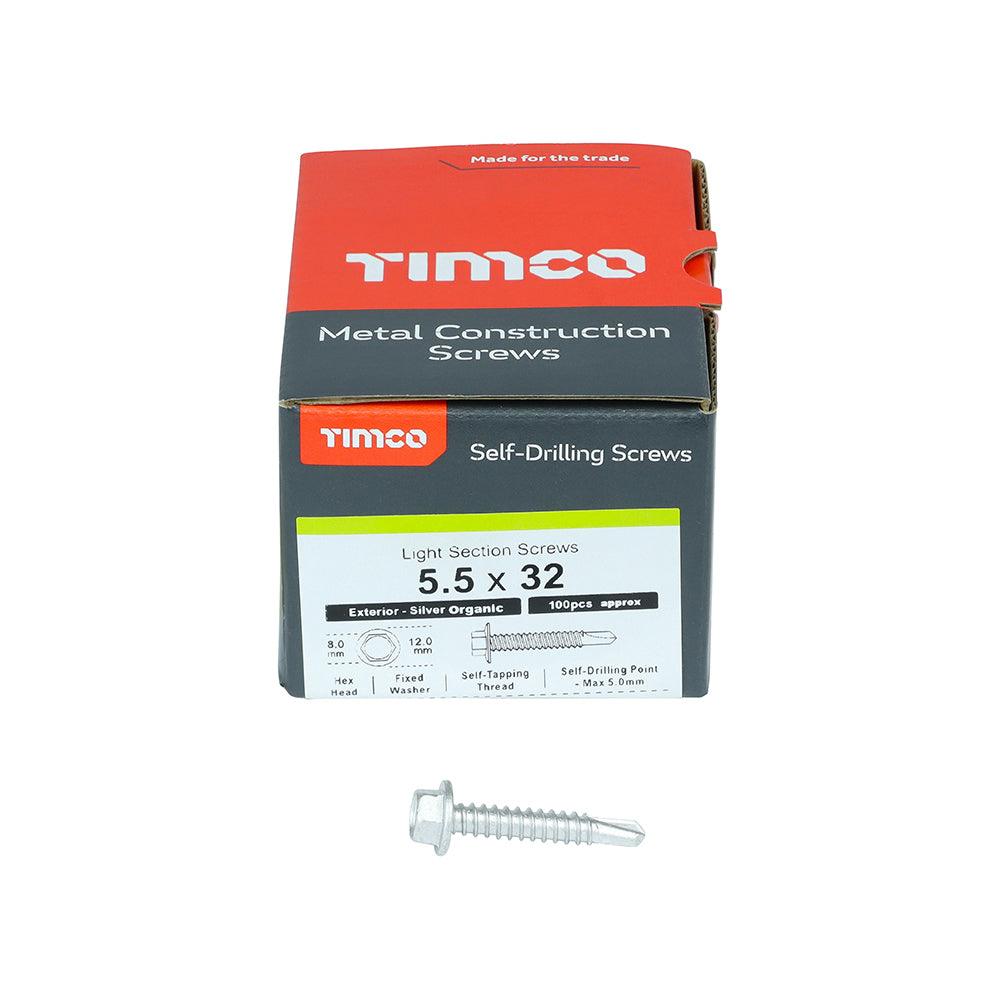 TIMCO Self-Drilling Light Section Screws Exterior Silver