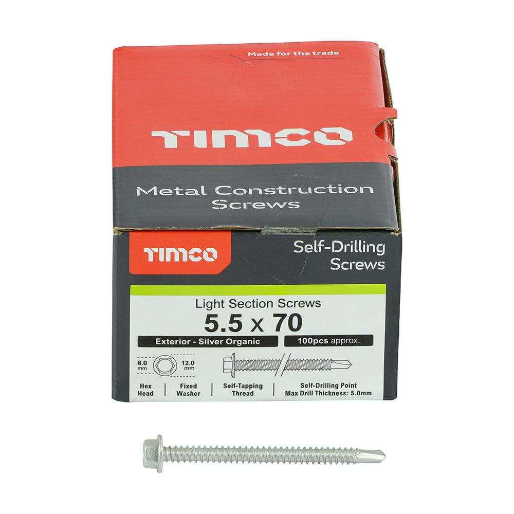 TIMCO Self-Drilling Light Section Screws Exterior Silver - 0