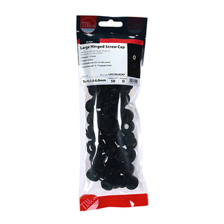 TIMCO Hinged Screw Caps Large Black