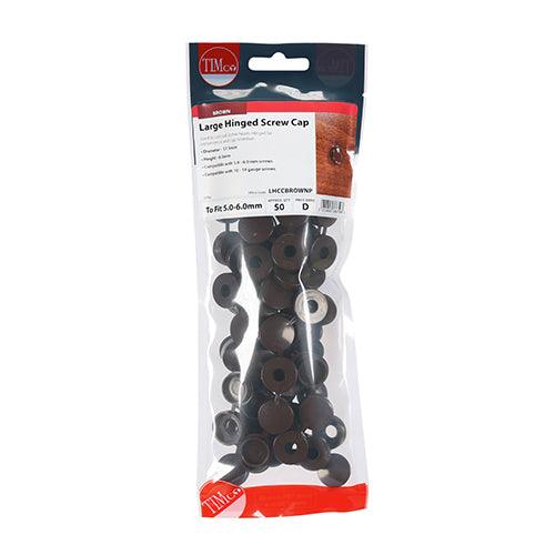 TIMCO Hinged Screw Caps Large Brown