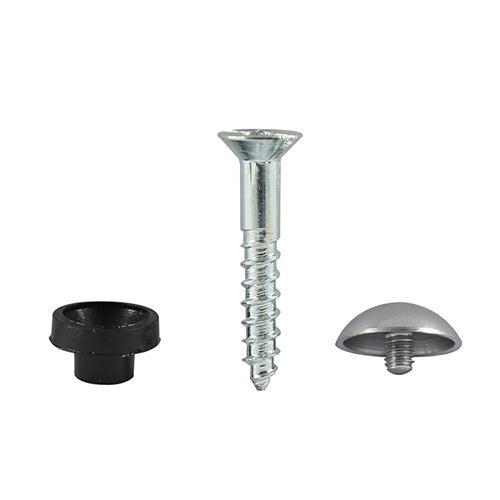 TIMCO Mirror Screws Dome Head Chrome