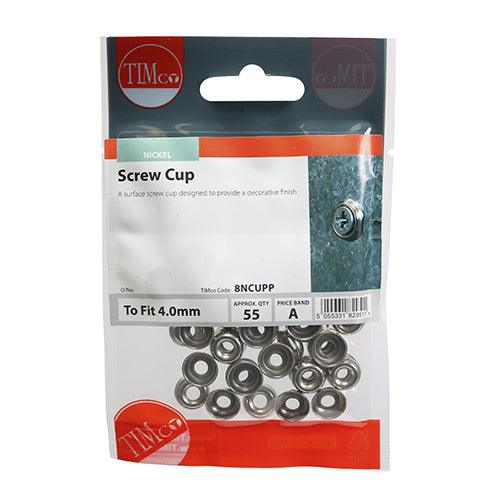 TIMCO Screw Cups Nickel