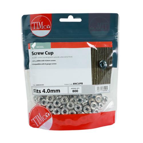 TIMCO Screw Cups Nickel - 0