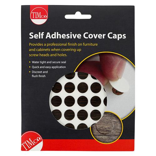 TIMCO Self-Adhesive Screw Cover Caps African Hardwood - 0