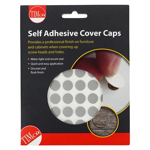 TIMCO Self-Adhesive Screw Cover Caps Aluminium