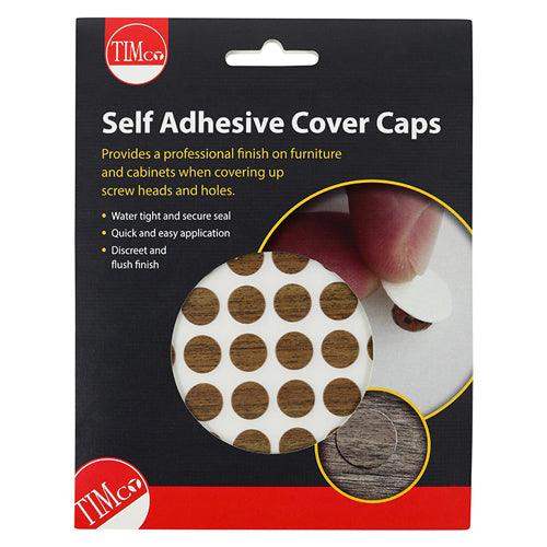 TIMCO Self-Adhesive Screw Cover Caps Dijon Walnut - 0