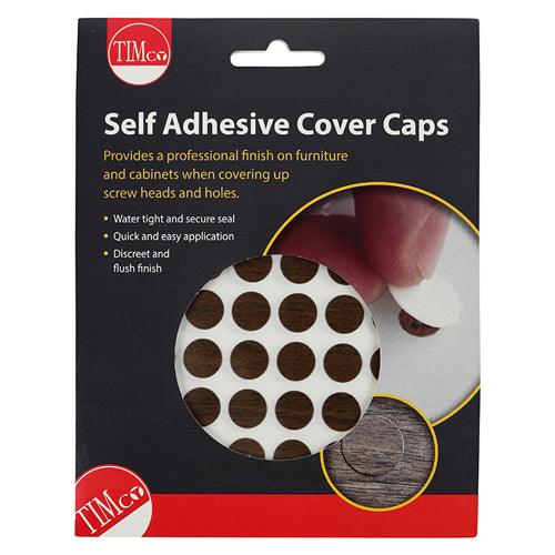 TIMCO Self-Adhesive Screw Cover Caps Mahogany - 0