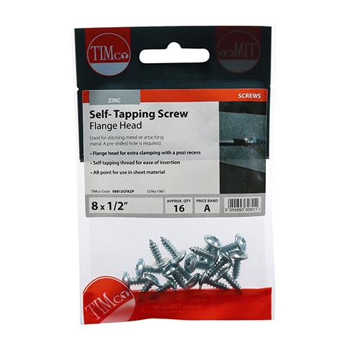 TIMCO Self-Tapping Flange Head Silver Screws