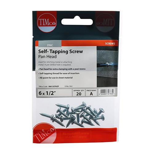 TIMCO Self-Tapping Pan Head Silver Screws