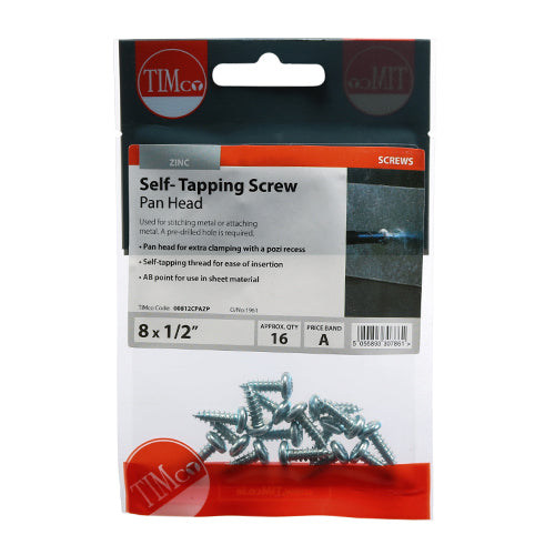 TIMCO Self-Tapping Pan Head Silver Screws