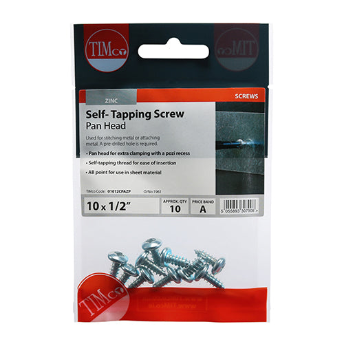 TIMCO Self-Tapping Pan Head Silver Screws