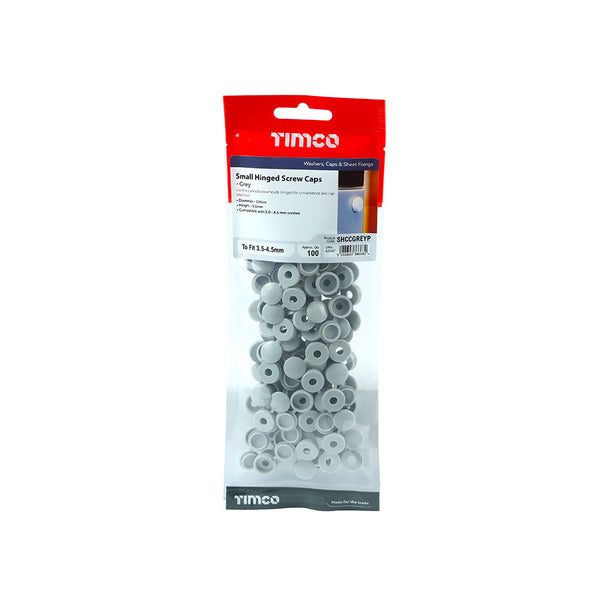 TIMCO Hinged Screw Caps Small Light Grey