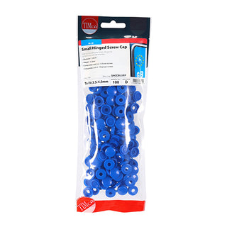 TIMCO Hinged Screw Caps Small Blue