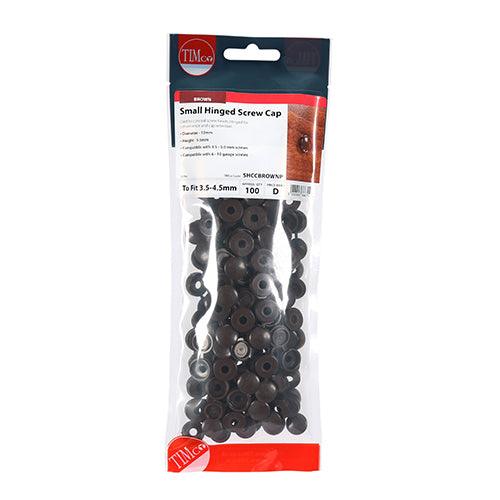 TIMCO Hinged Screw Caps Small Brown - 0