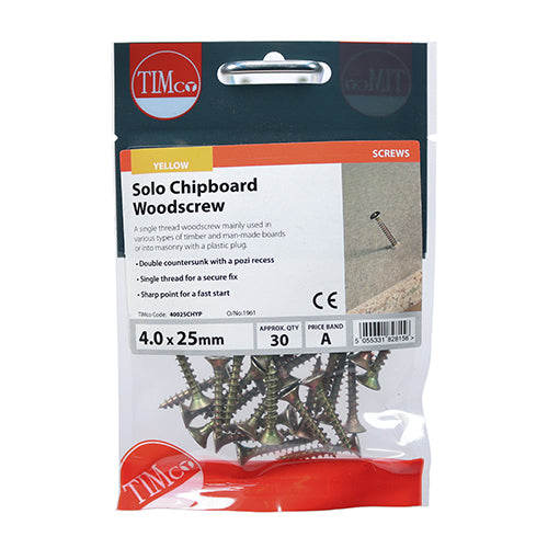 TIMCO Solo Countersunk Gold Woodscrews