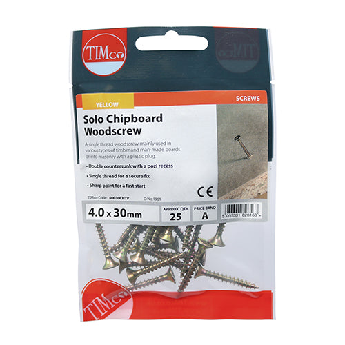 TIMCO Solo Countersunk Gold Woodscrews