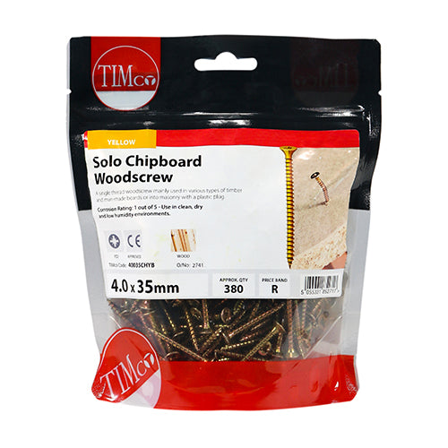 TIMCO Solo Countersunk Gold Woodscrews