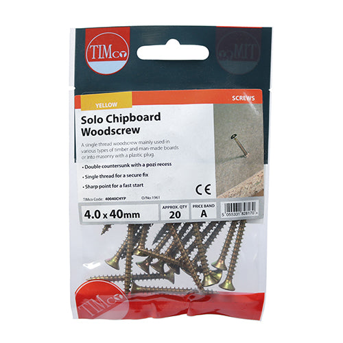 TIMCO Solo Countersunk Gold Woodscrews