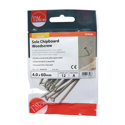 TIMCO Solo Countersunk Gold Woodscrews