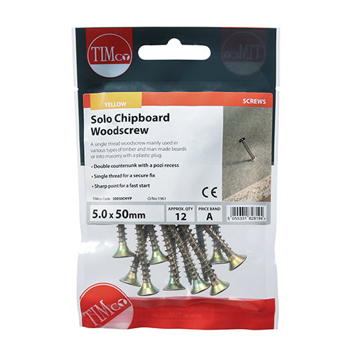 TIMCO Solo Countersunk Gold Woodscrews