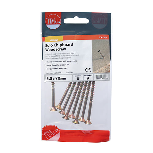 TIMCO Solo Countersunk Gold Woodscrews