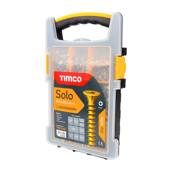 TIMCO Solo Countersunk Gold Woodscrews Mixed Tray