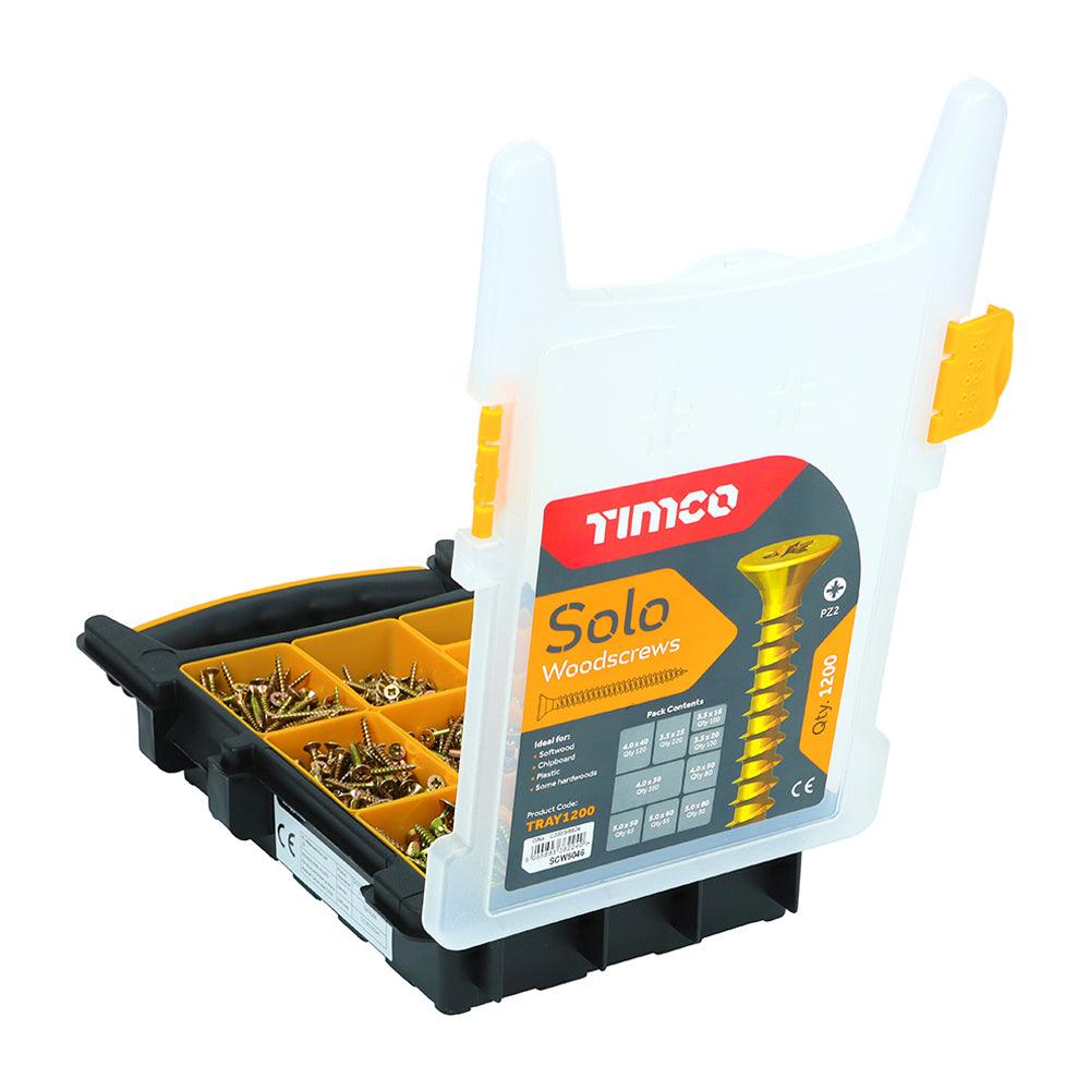 TIMCO Solo Countersunk Gold Woodscrews Mixed Tray