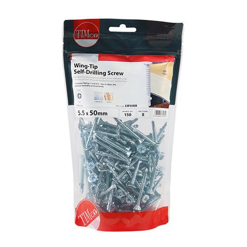 TIMCO Self-Drilling Wing-Tip Steel to Timber Light Section Silver Screws - 0