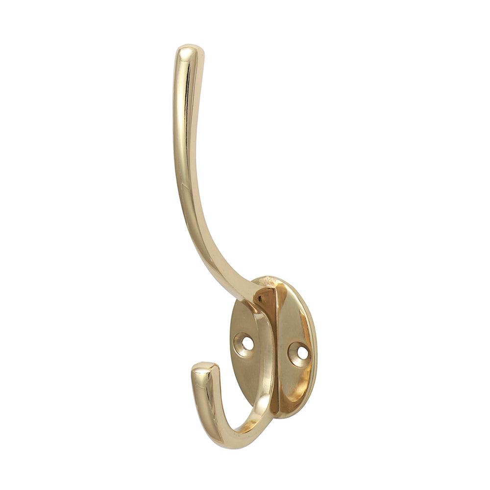 Hat & Coat Hook Pol. Brass - 0