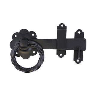 Ring Gate Latch - Plain Black