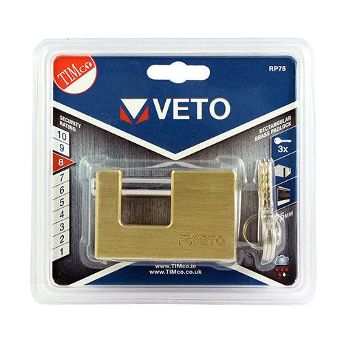 Brass Rectangle Padlock - 0