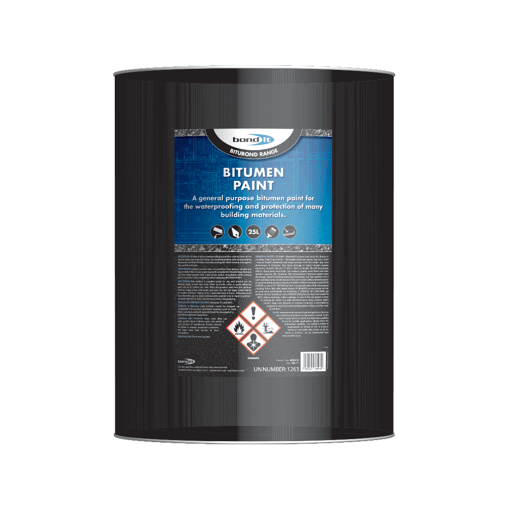 Bitumen Paint for the Waterproofing and Weather Protecting of Steelwork and Concrete Bond-It