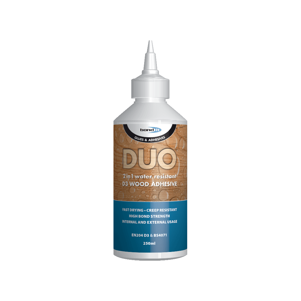 Duo 2 in 1 Fast Drying and Water Resistant D3 PVA Wood Glue Bond-It