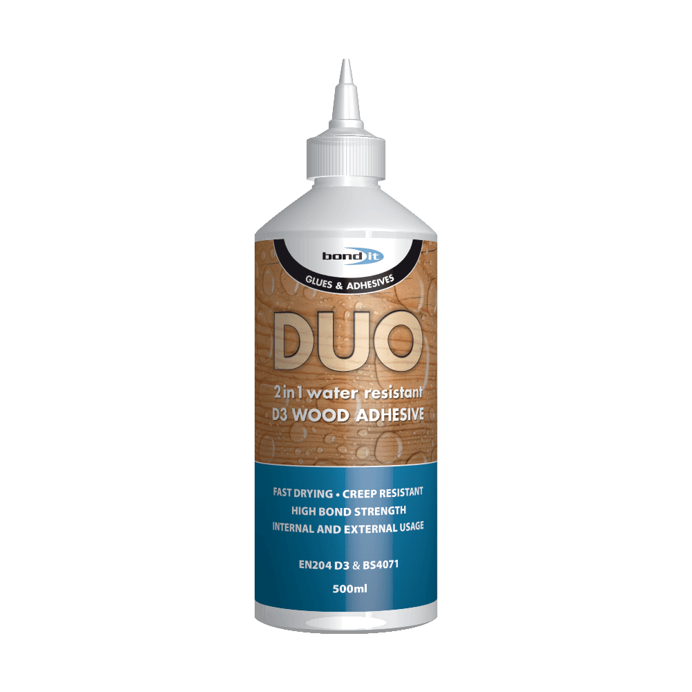 Duo 2 in 1 Fast Drying and Water Resistant D3 PVA Wood Glue Bond-It