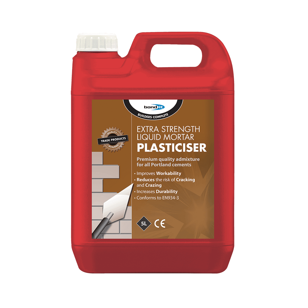 Liquid Mortar Plasticiser to Improve Brick Laying and Plastering Mortars Bond-It