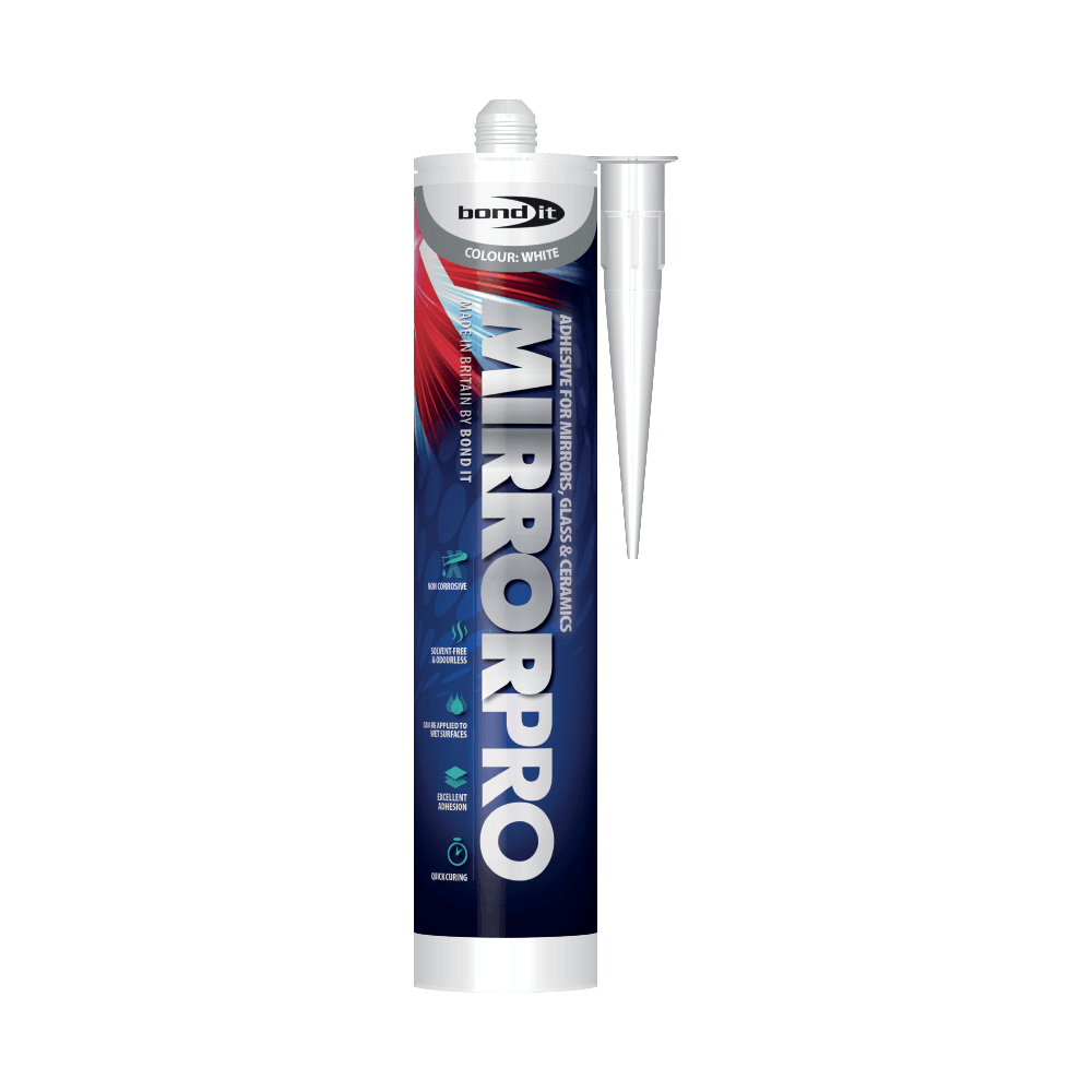 Hybrid Mirror Pro Adhesive for Mirrors, Glass, Enamel, Metals, PVCu, Ceramics and more Bond-It