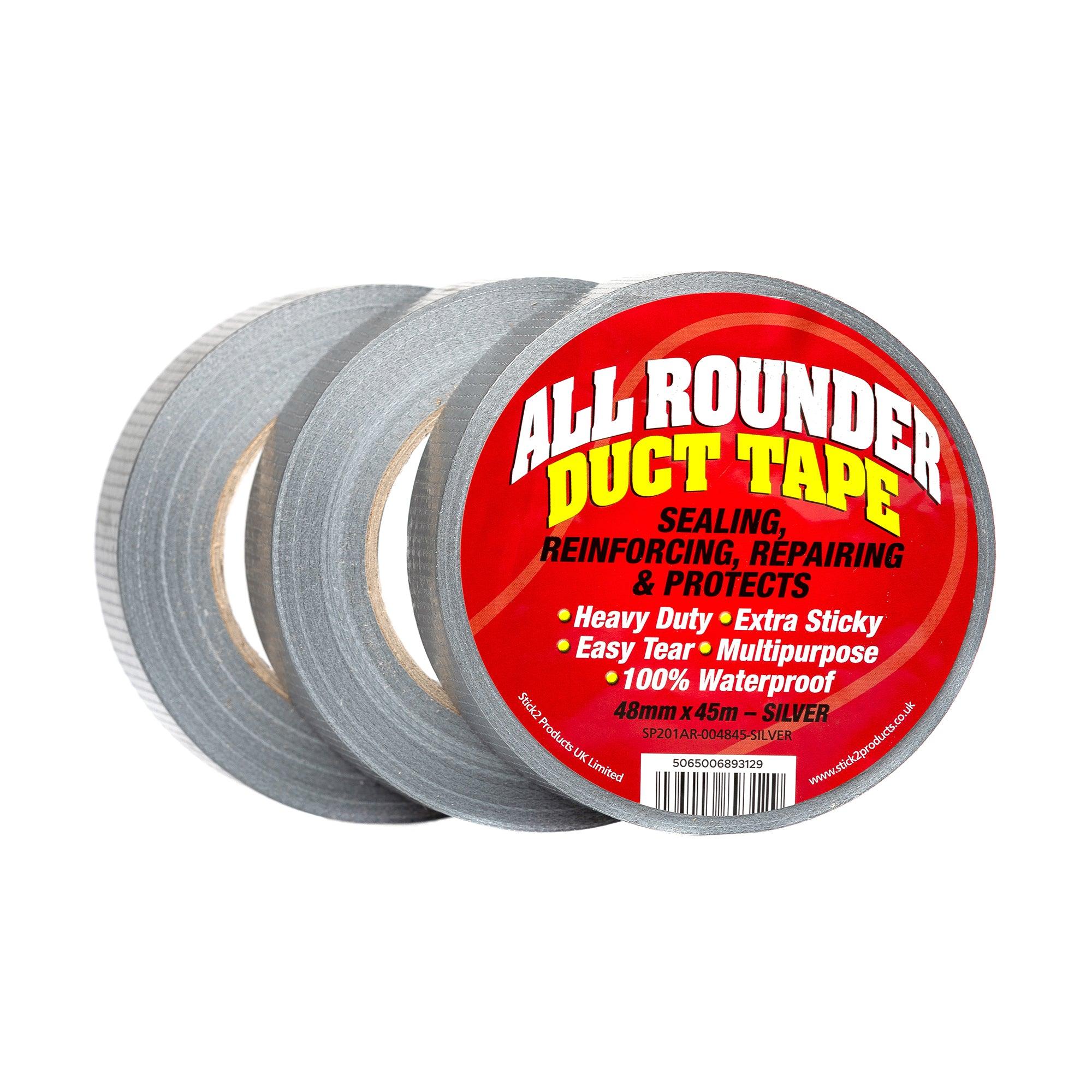 All Rounder Duct Tape - Black, Silver & White STICK2