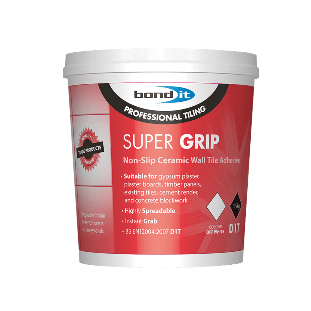 Super-Grip Interior Grade Tile Adhesive for Ceramic Wall Tiles Bond-It