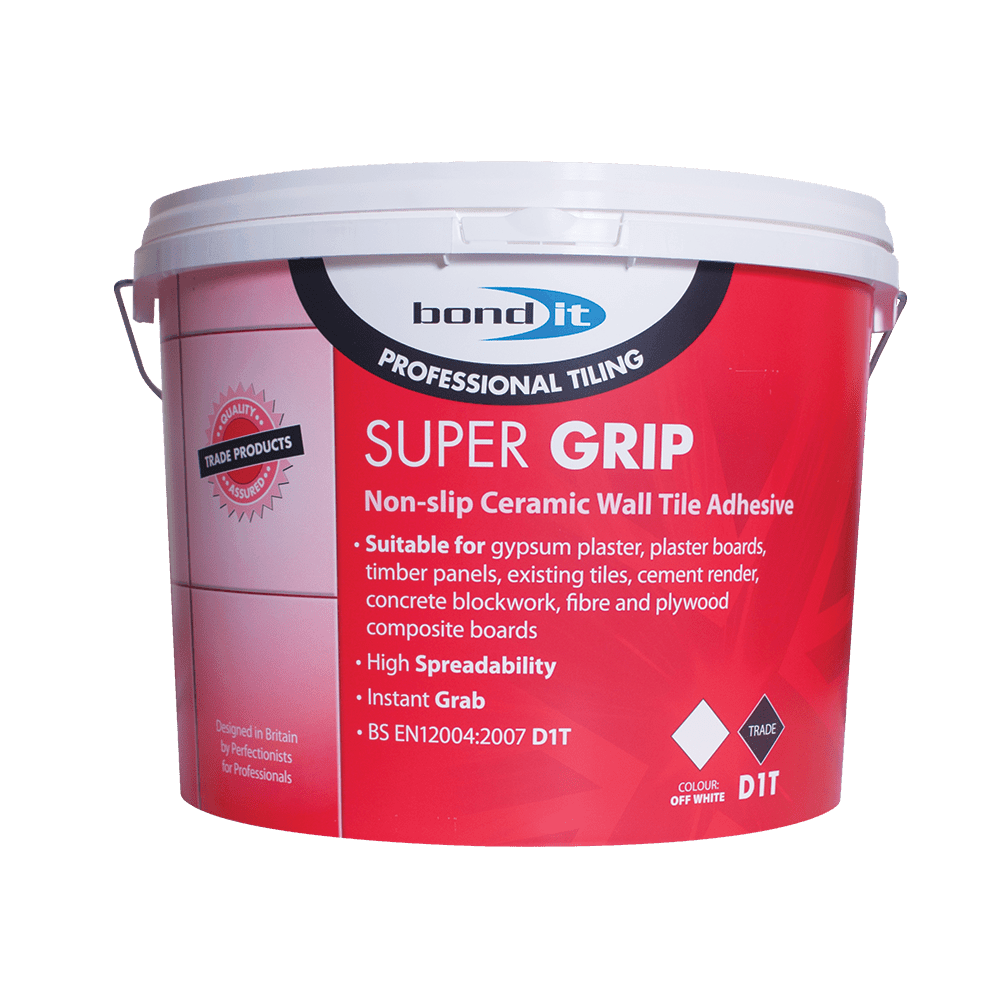 Super-Grip Interior Grade Tile Adhesive for Ceramic Wall Tiles Bond-It