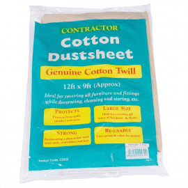 Heavy Duty Cotton Twill Dust Sheet - 12ft x 9th Approx Bond-It