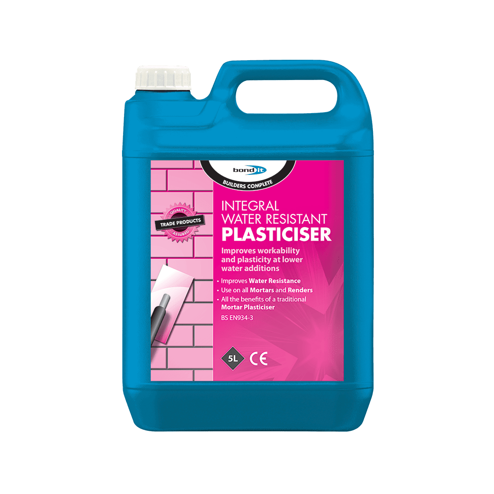 Integral Water Resistant Plasticiser for Internal and External Rendering Bond-It